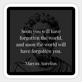 Marcus Aurelius's Reflection: Transience of Life's Remembrance Sticker